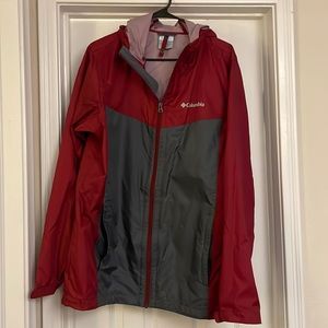 Men’s Columbia Rain Hooded Jacket, Size M